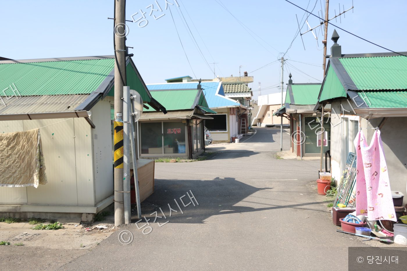 시간이 멈춘 듯한 고요한 당진의 어느 마을 골목길 풍경이다.
